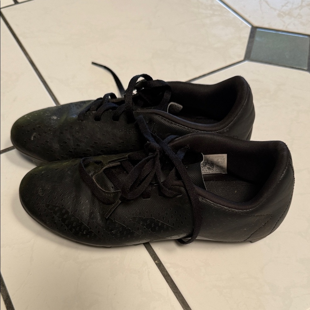 Black adidas predator soccer cleats